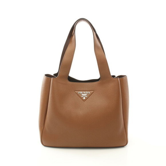 Prada Brown Leather Tote Bag - Picture 1 of 7